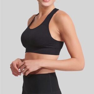 Now Sunday Active Bra Sewn In Black Medium NWT IN PACKAGE